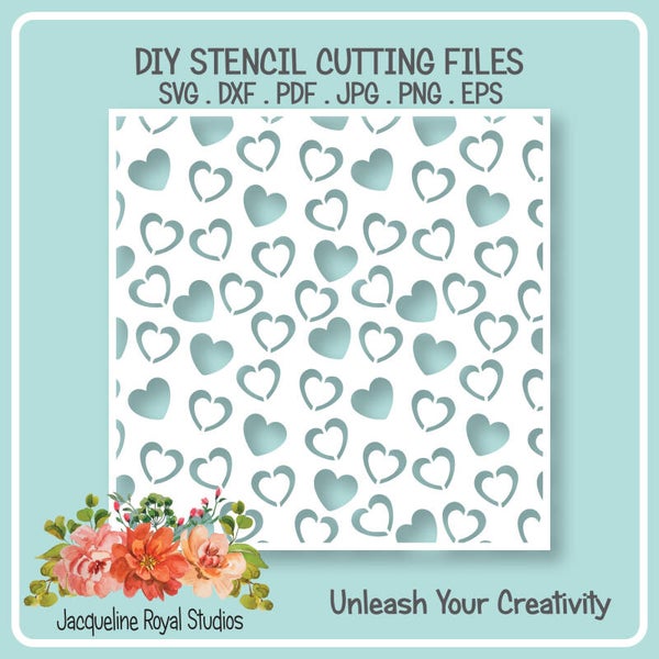 Heart Splash Stencil