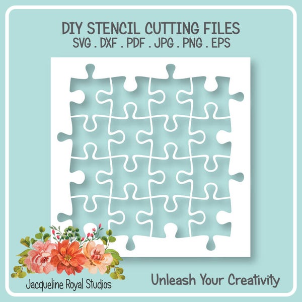 Jigsaw Frame Stencil