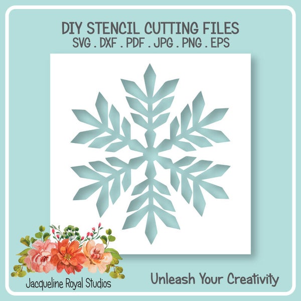 Large Snowflake Stencil 1