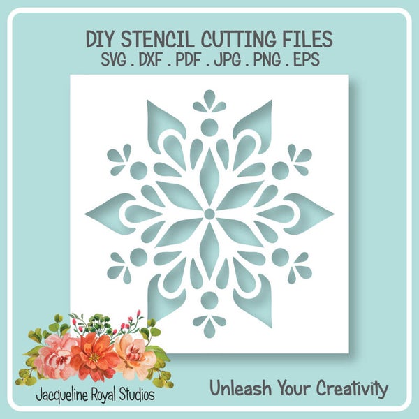 Large Snowflake Stencil 2