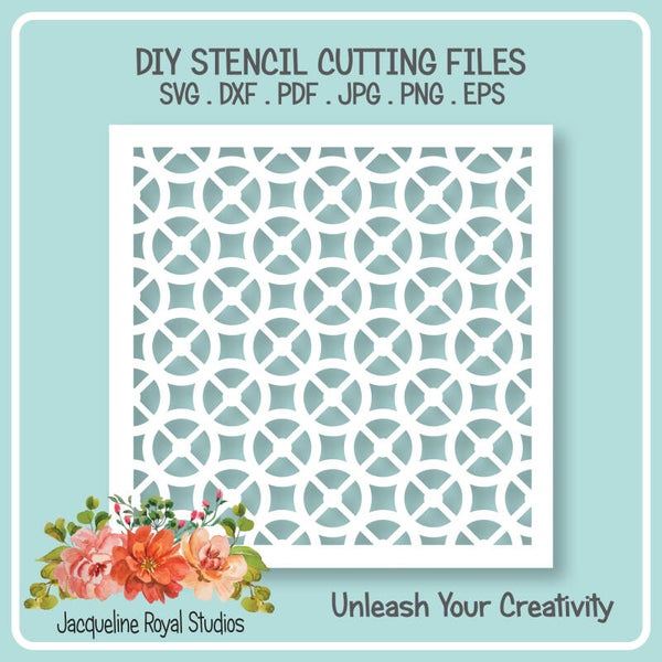 Lattice Circles Stencil