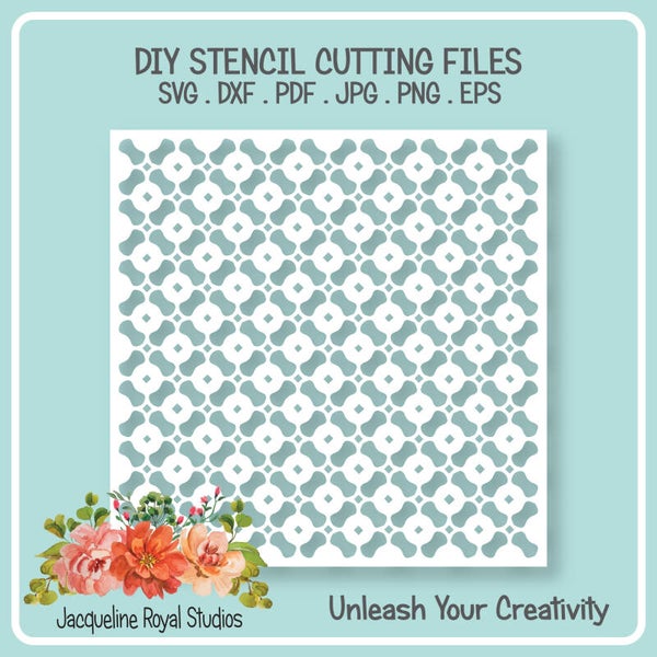 Lattice Rose Stencil