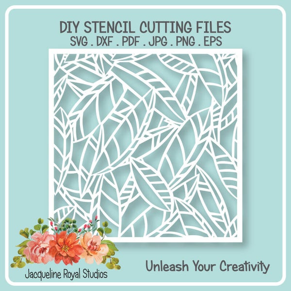 Leaf Cluster Stencil