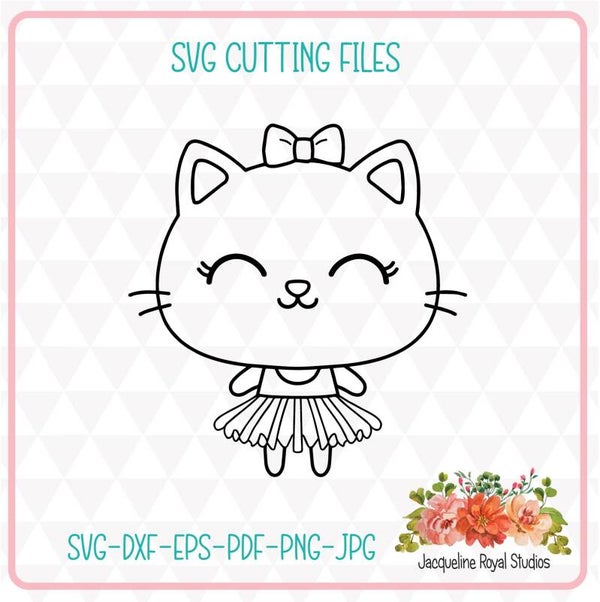 Little Dancing Kitty Cut Files