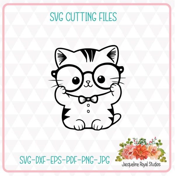 Little Nerdy Kitty Cut Files