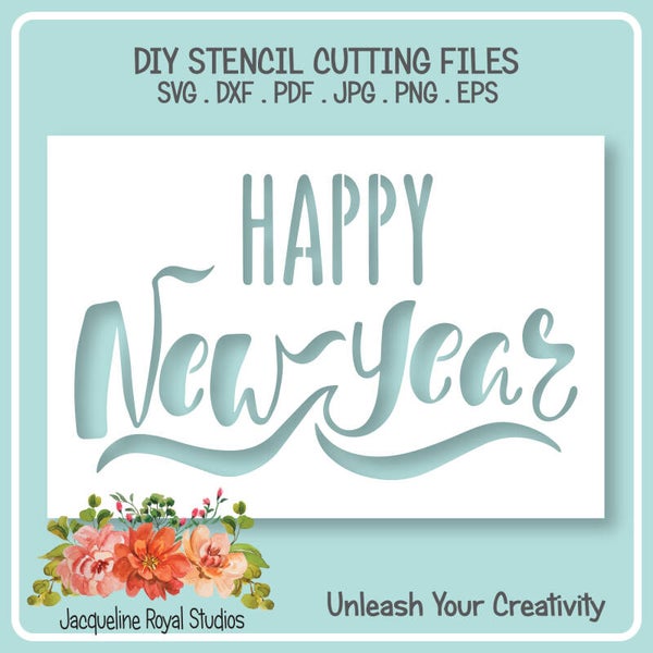 New Year Stencil