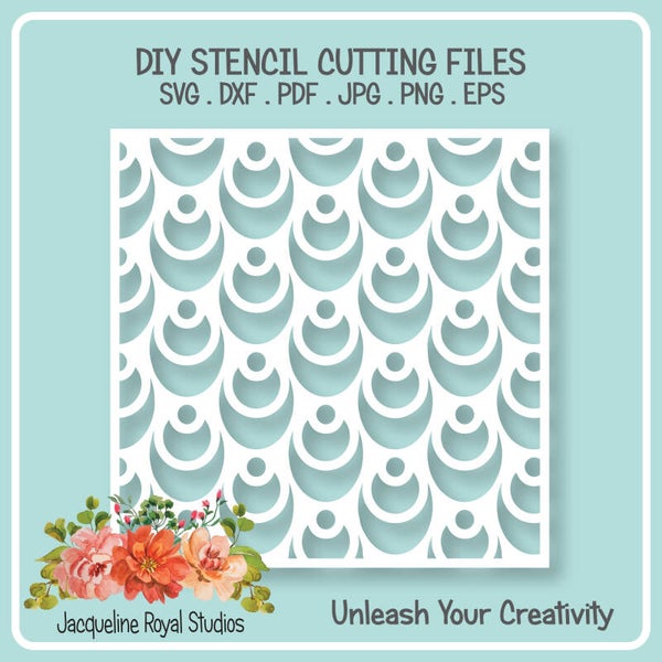 Pearl Drop Pattern Stencil