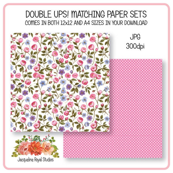 Pink Joy Floral Papers