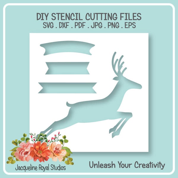 Reindeer Greetings Stencil