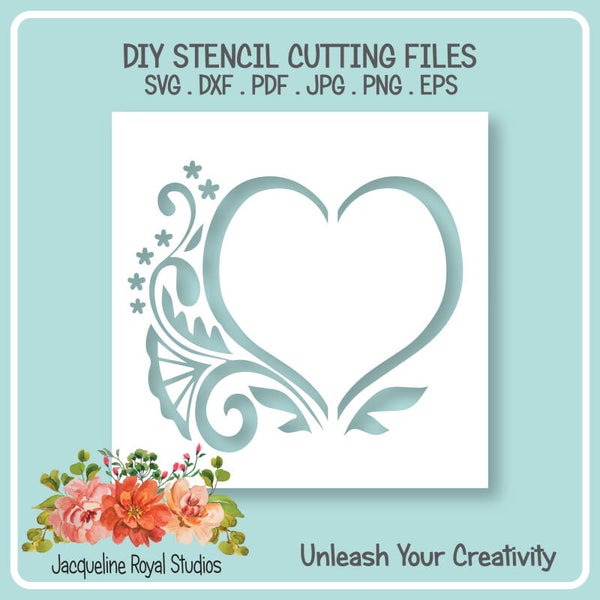 Romantic Heart Stencil