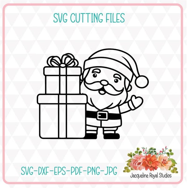 Santa With Gifts Cut Files