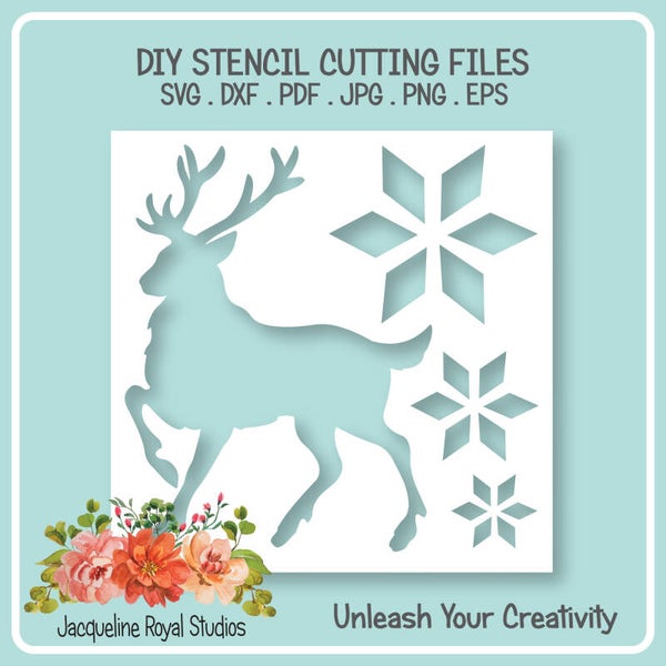 Scandy Style Deer Stencil