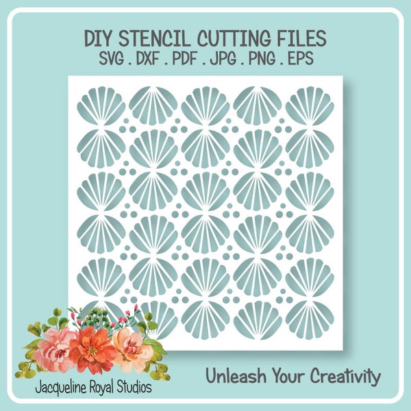Sea Shell Pattern Stencil