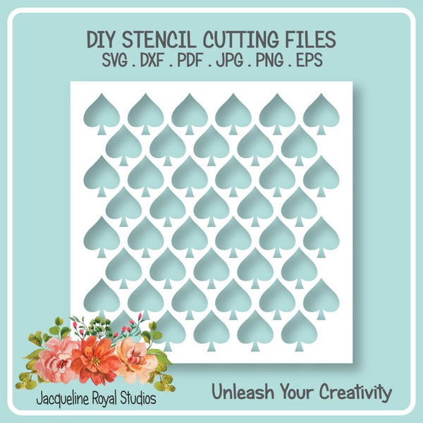 Spades Pattern Stencil