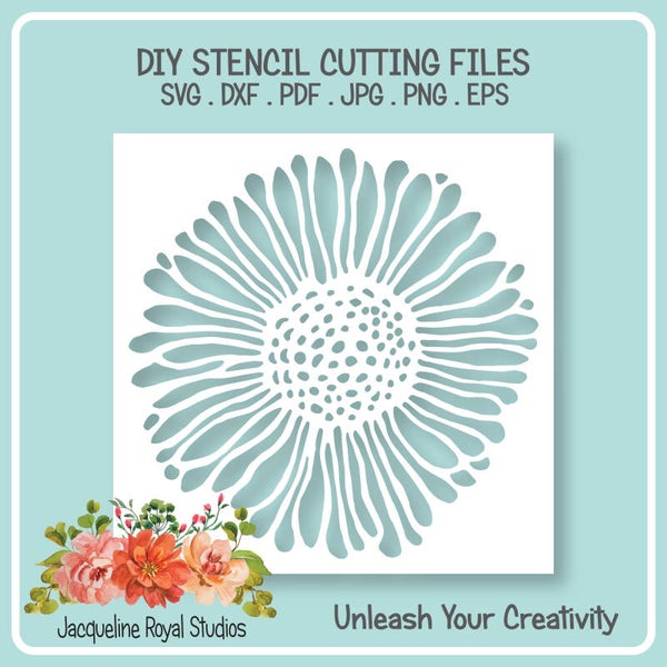 Sunny Flower Stencil