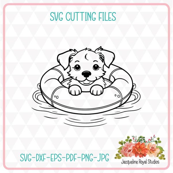 Swimming Puppy Cut Files