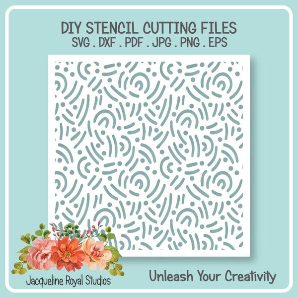 Swirly Ethnic Pattern Stencil