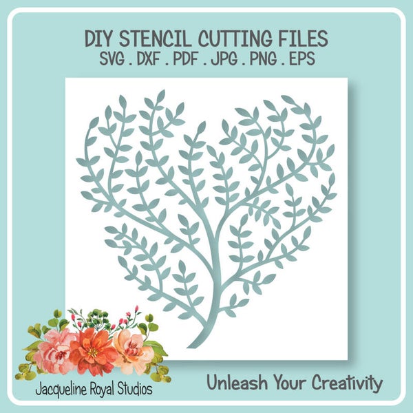 Tree Of Love Stencil