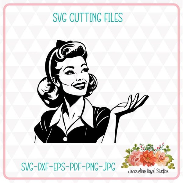 Vintage Retro Lady 1 Cut File