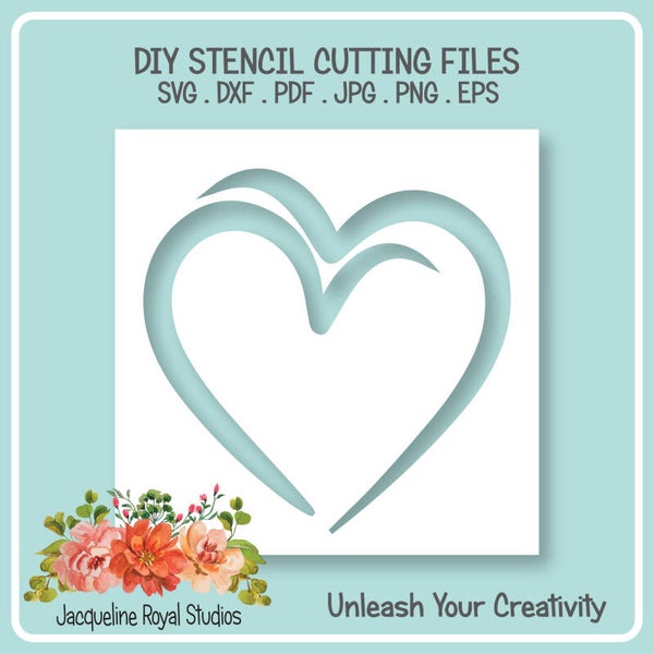 Wedding Hearts Stencil