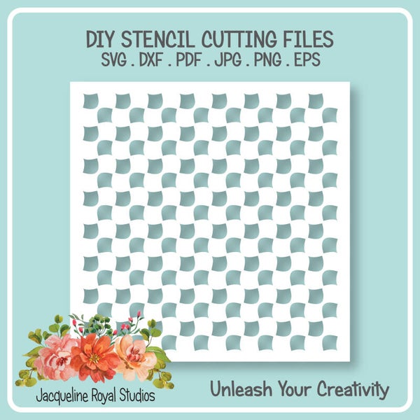 Wonky Checkered Stencil