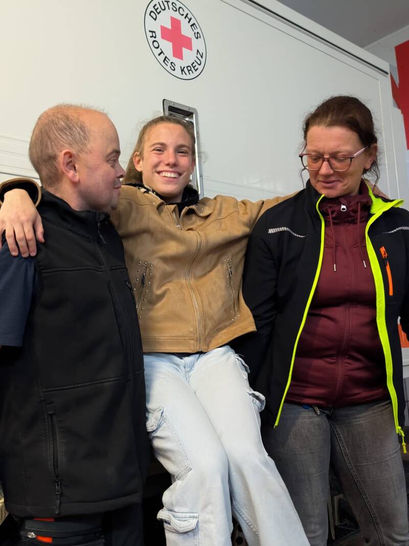 Transport einer verletzten Person