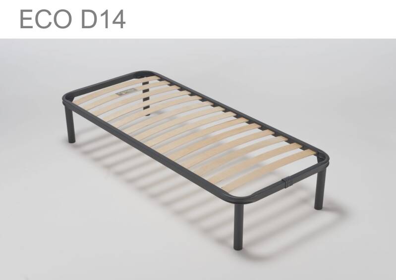 Base Fissa - Struttura in acciaio da 50mm di grosso spessore - Serie 14 doghe - Doghe da 68mm con gommini da inserimento doghe 