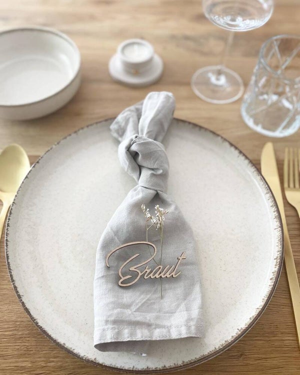 Personalisierter Schriftzug | Platzkarte für Hochzeit | Tischkarten Name | Schriftzug