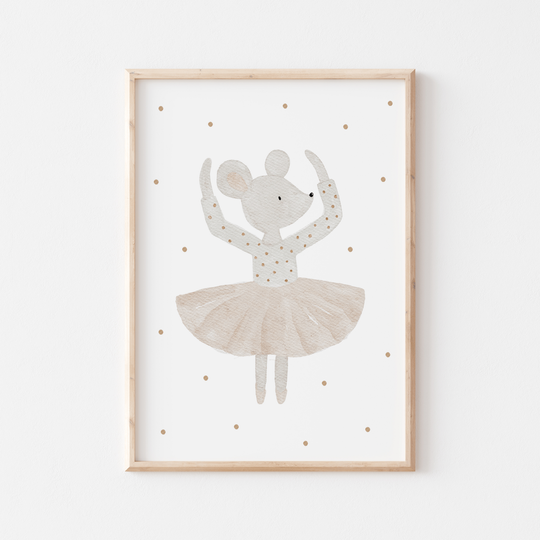 Poster Ballerinamaus A4