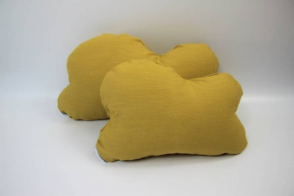 Wolkenkissen Leinen gelb