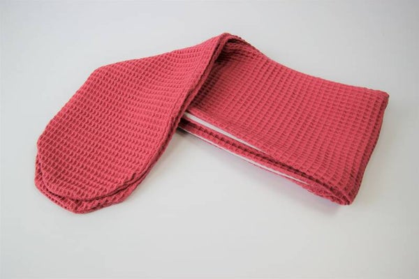 Zirbenschlange / Bettschlange / Kinderwagenschlange Waffelpiquè koralle