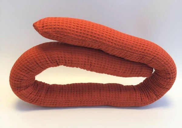Zirbenschlange / Bettschlange / Kinderwagenschlange Waffelpiquè blutorange*