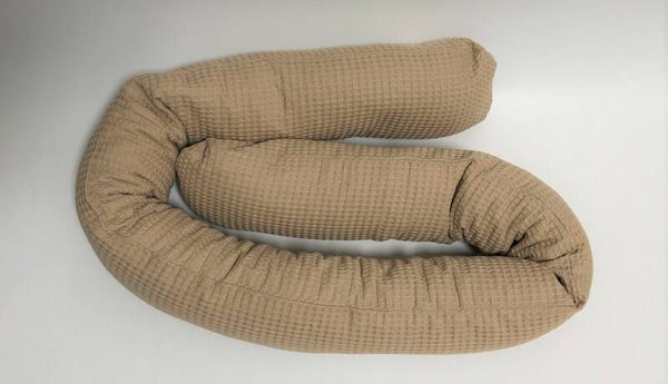 Zirbenschlange / Bettschlange / Kinderwagenschlange Waffelpiquè beige*