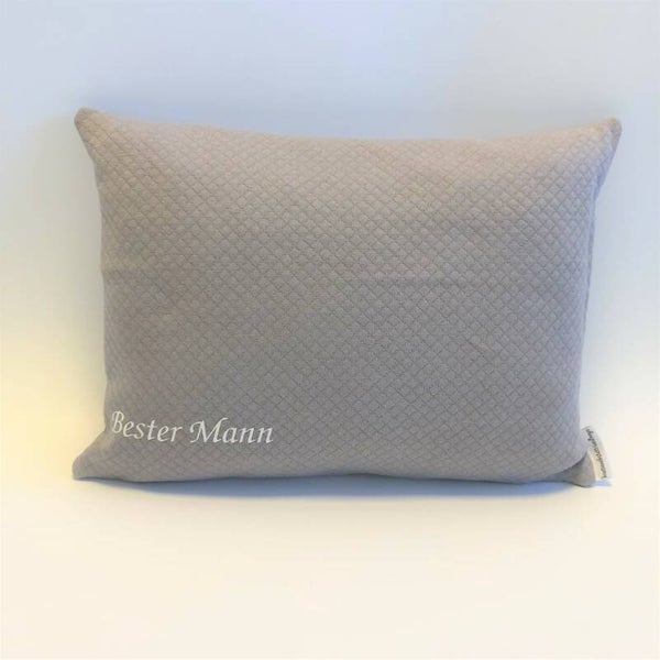 Zirbenkissen / Dekokissen / Kissen Stepp grau