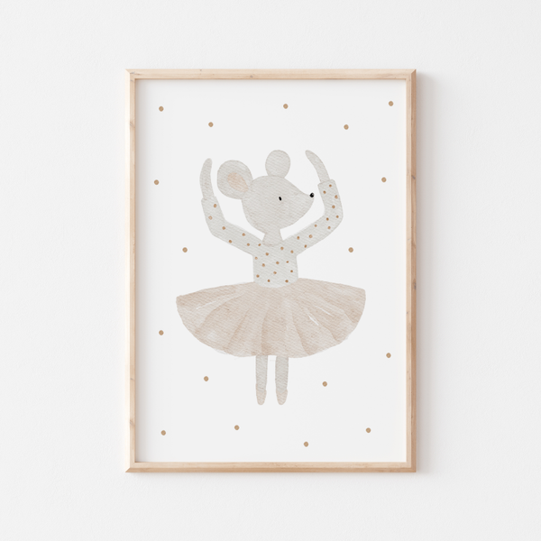 Poster Ballerinamaus A4