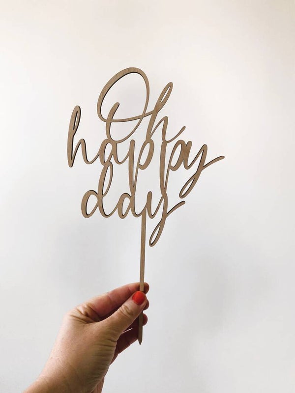 Cake Topper Oh happy day Hochzeit*