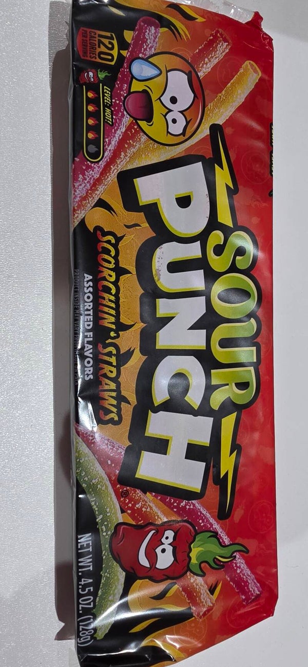 Sour Punch Scorchin Straws