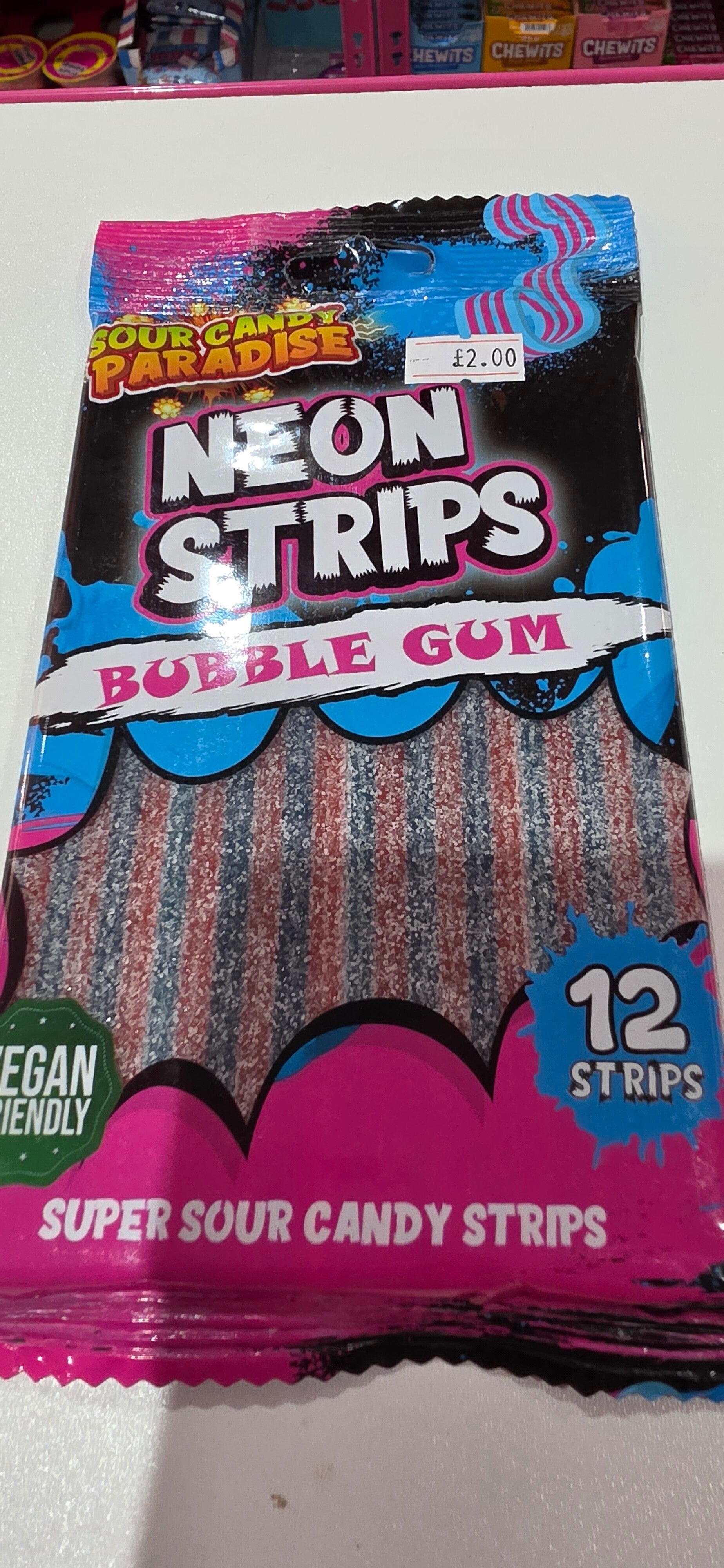 Neon Strips Bubble Gum