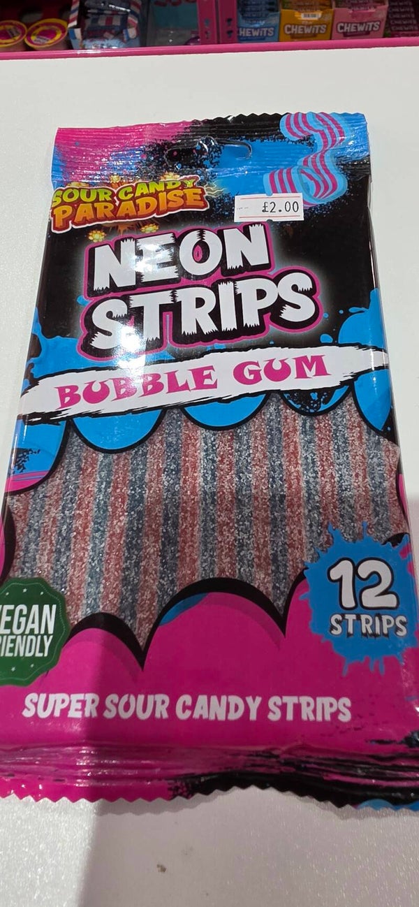Neon Strips Bubble Gum