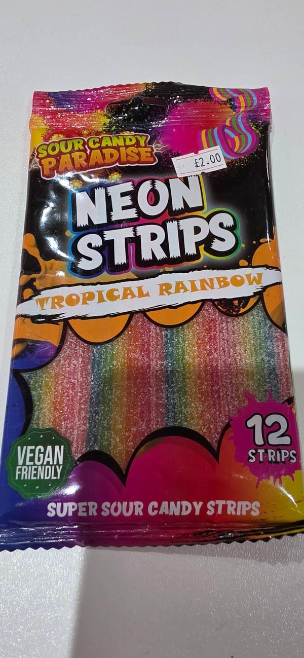 Neon Strips Tropical Rainbow