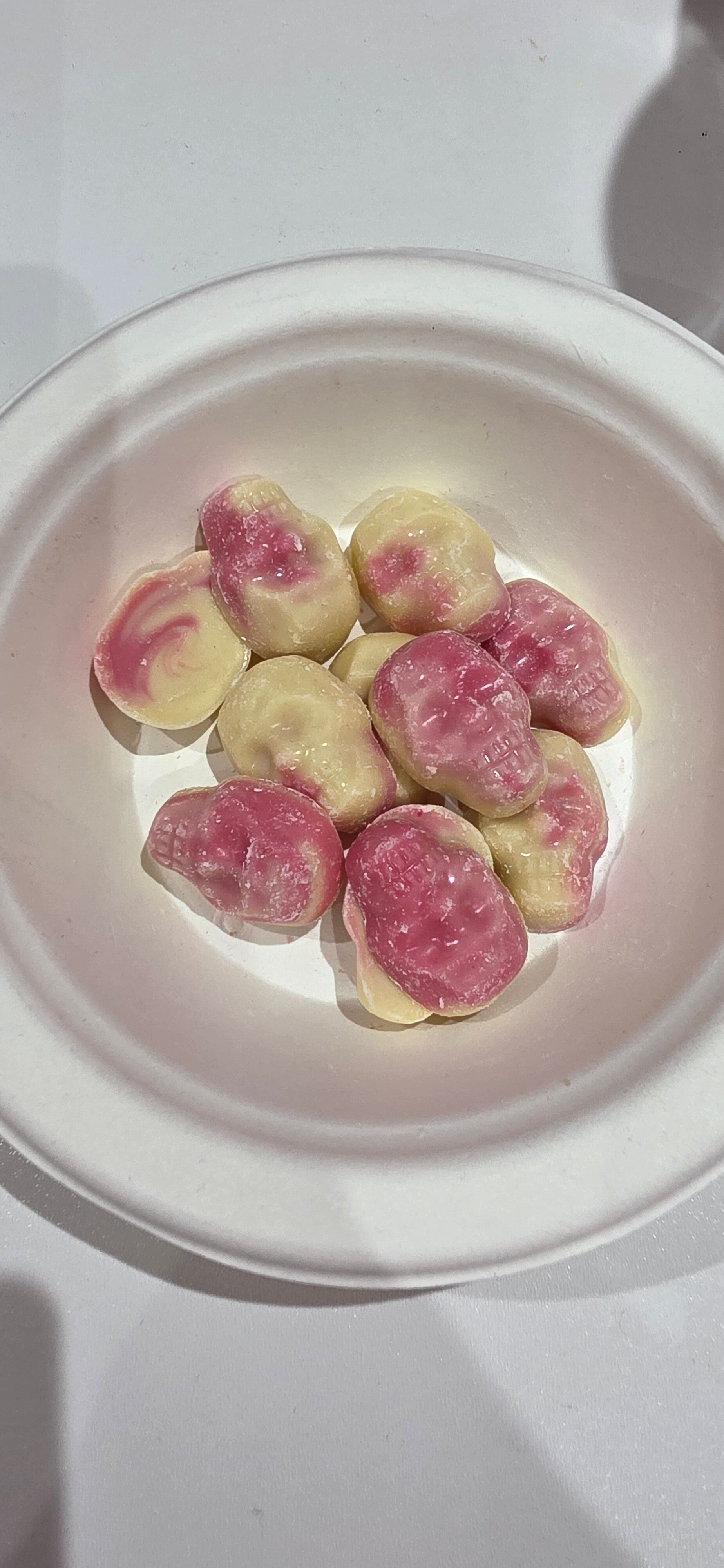 Pink and White Skulls