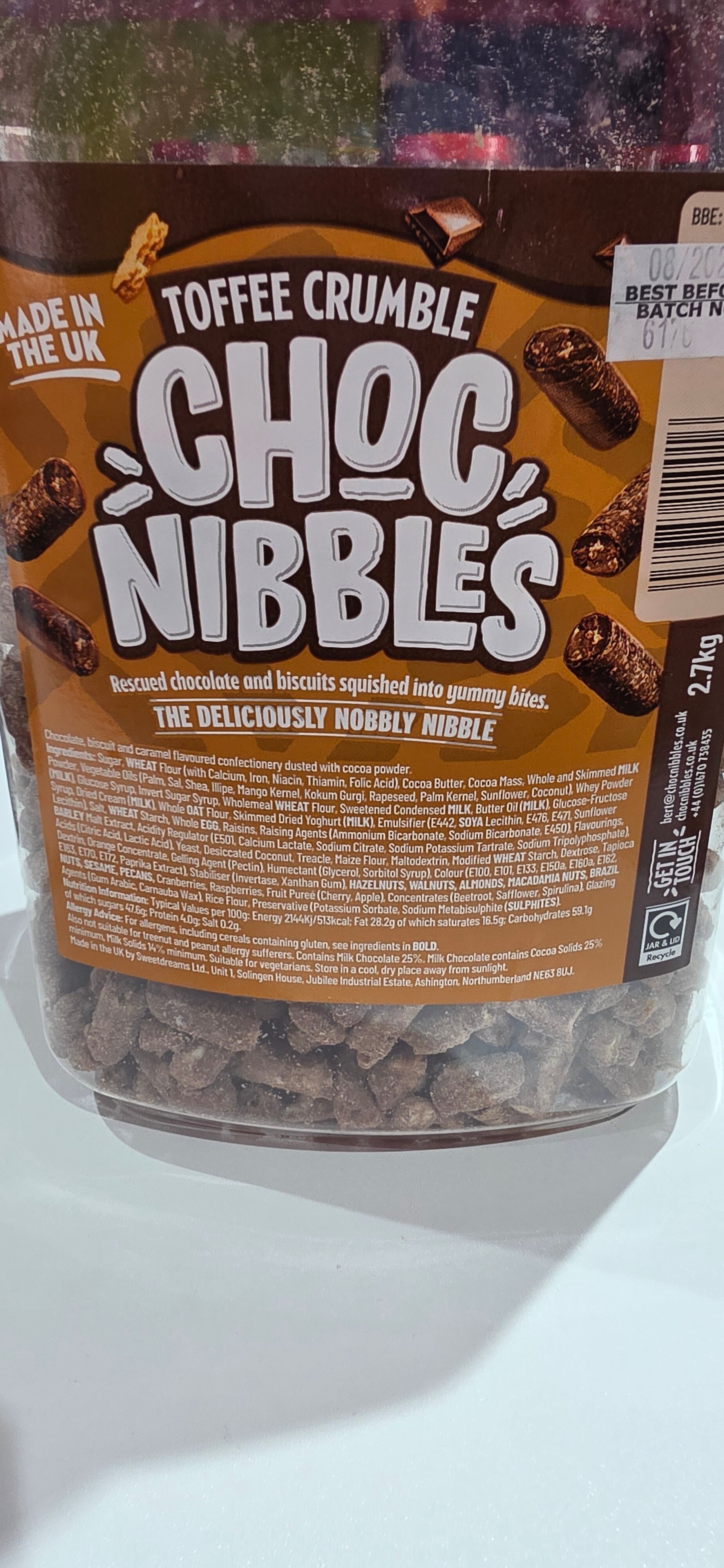 Choc Nibbles Toffee Crumble