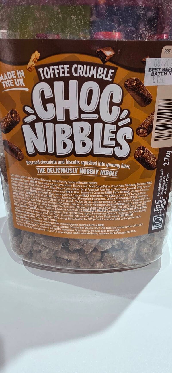 Choc Nibbles Toffee Crumble