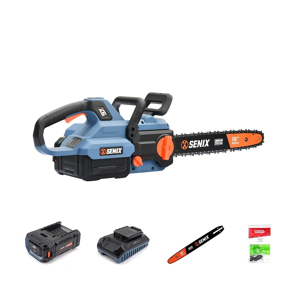 SENIX X6 60V BRUSHLESS 16'' REAR HANDLE CHAINSAW