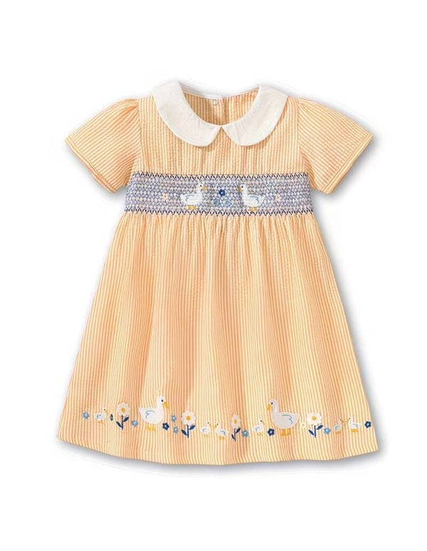 Beautiful smocked girls summer dress