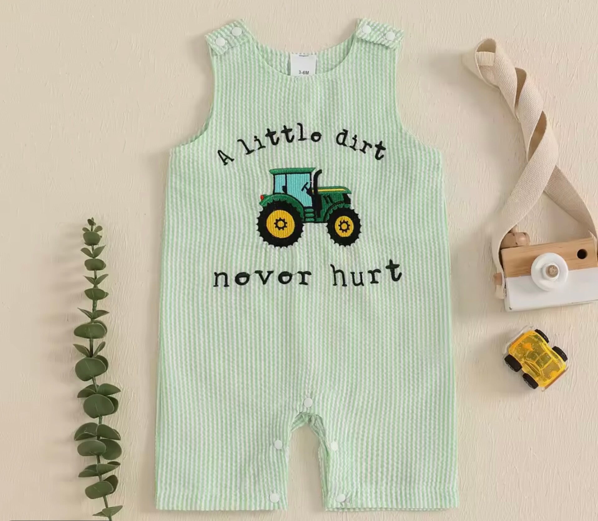 Boys tractor design jumpsuit