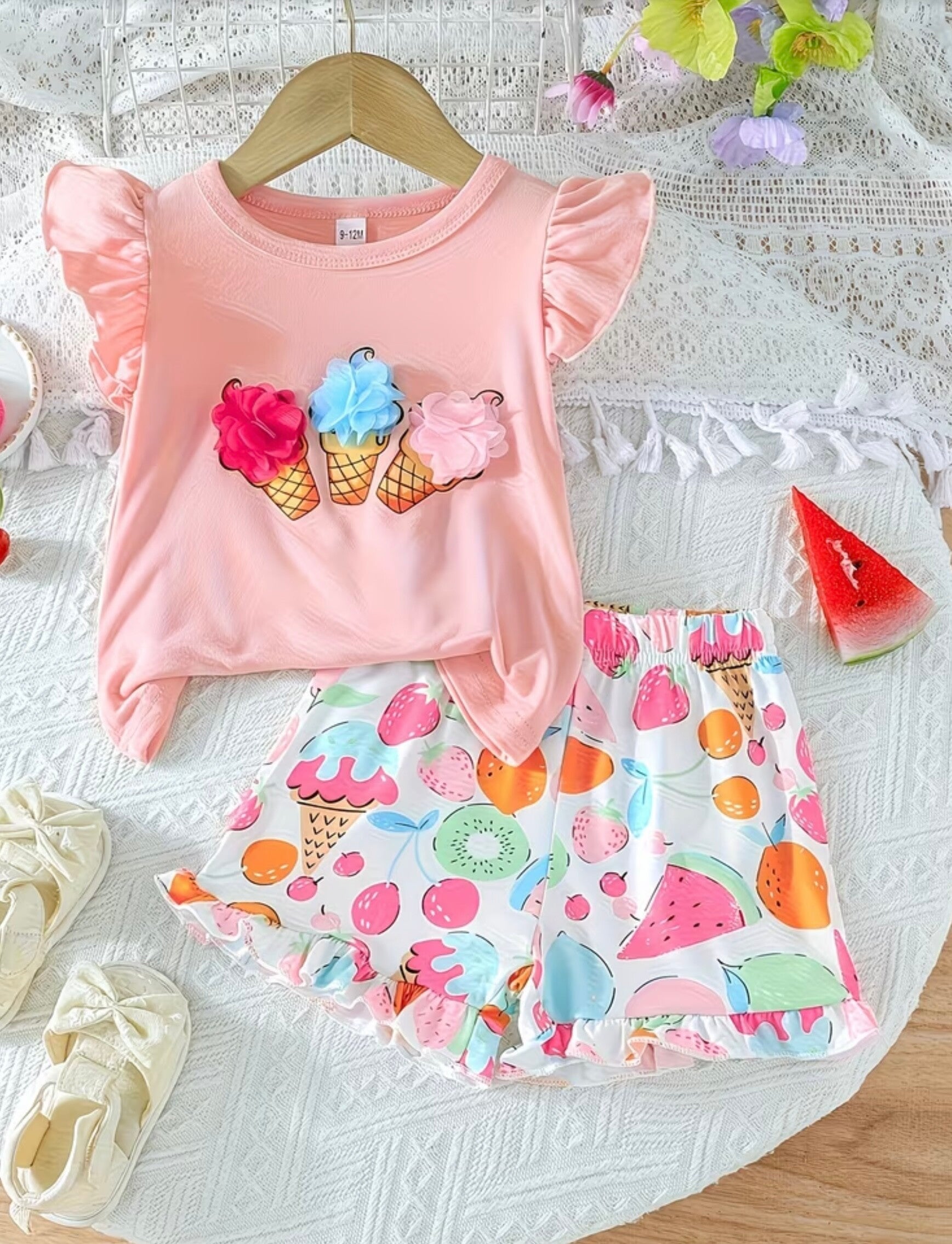 Baby girls short set