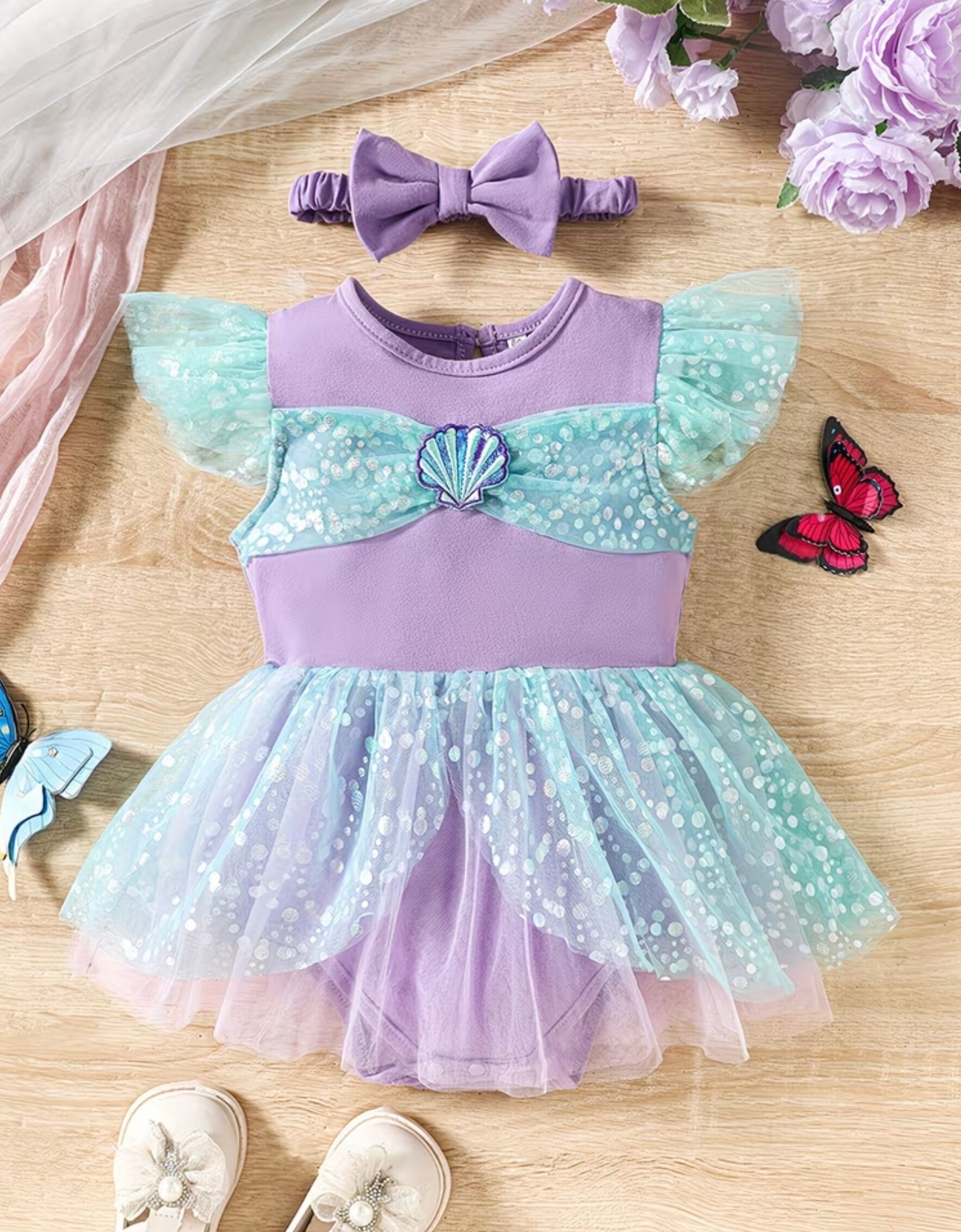 Baby girls little mermaid outfit