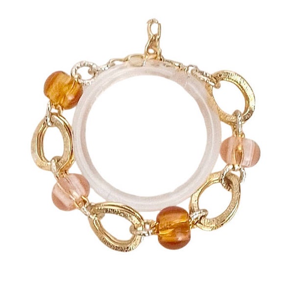 bracciale con perle di vetro art. 0804 oro