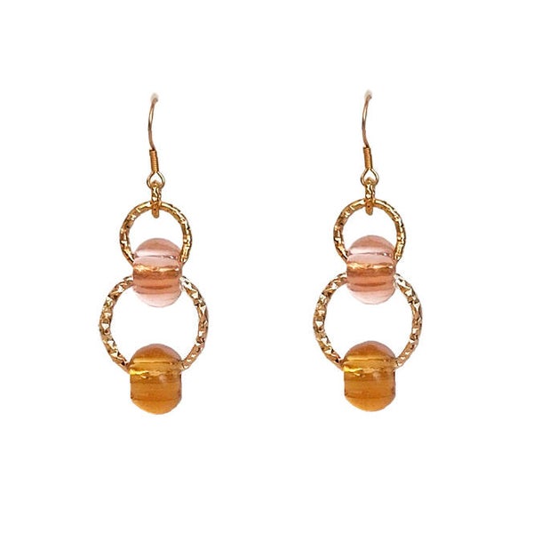 orecchini con perle in vetro art. 8040 oro